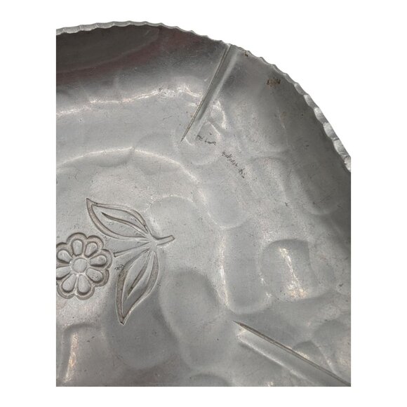 VTG Buenilum Hand Wrought Aluminum Floral Square Candy Trinket Dish Daisy Flower - Picture 5 of 7